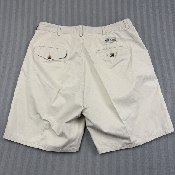 Slazenger Khaki Beige Flat Front Golf Chino Shorts Mens Size 36 - Picture 4 of 4